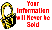 All information is secure and never sold or shared